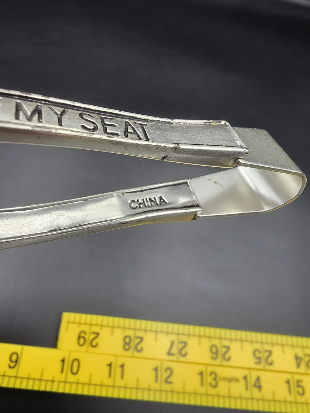 Novelty Stainless Steel Serving Tongs - Silver
